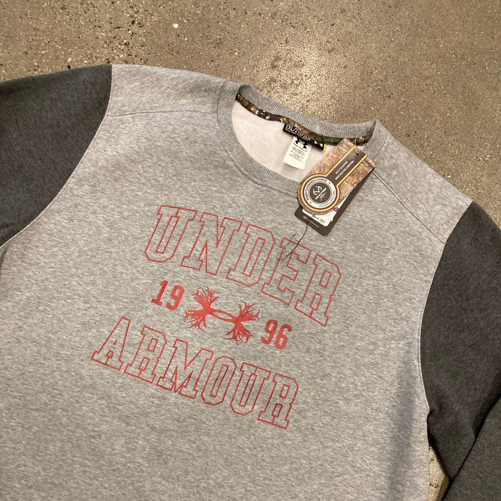 Under Armour Hunting Rival Fleece Crewneck Sweatshirt Size 2XL - Picture 1 of 12